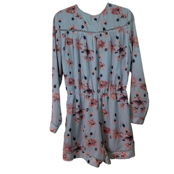 House of Harlow x Revolve Mila Floral Long Sleeve Feminine Romper Size Medium - Picture 12 of 15